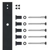 Quiet Glide Black 78-3/4 in. Flat Rail with 450 mm Hole Spacing Mounting Brackets NT.1421.08